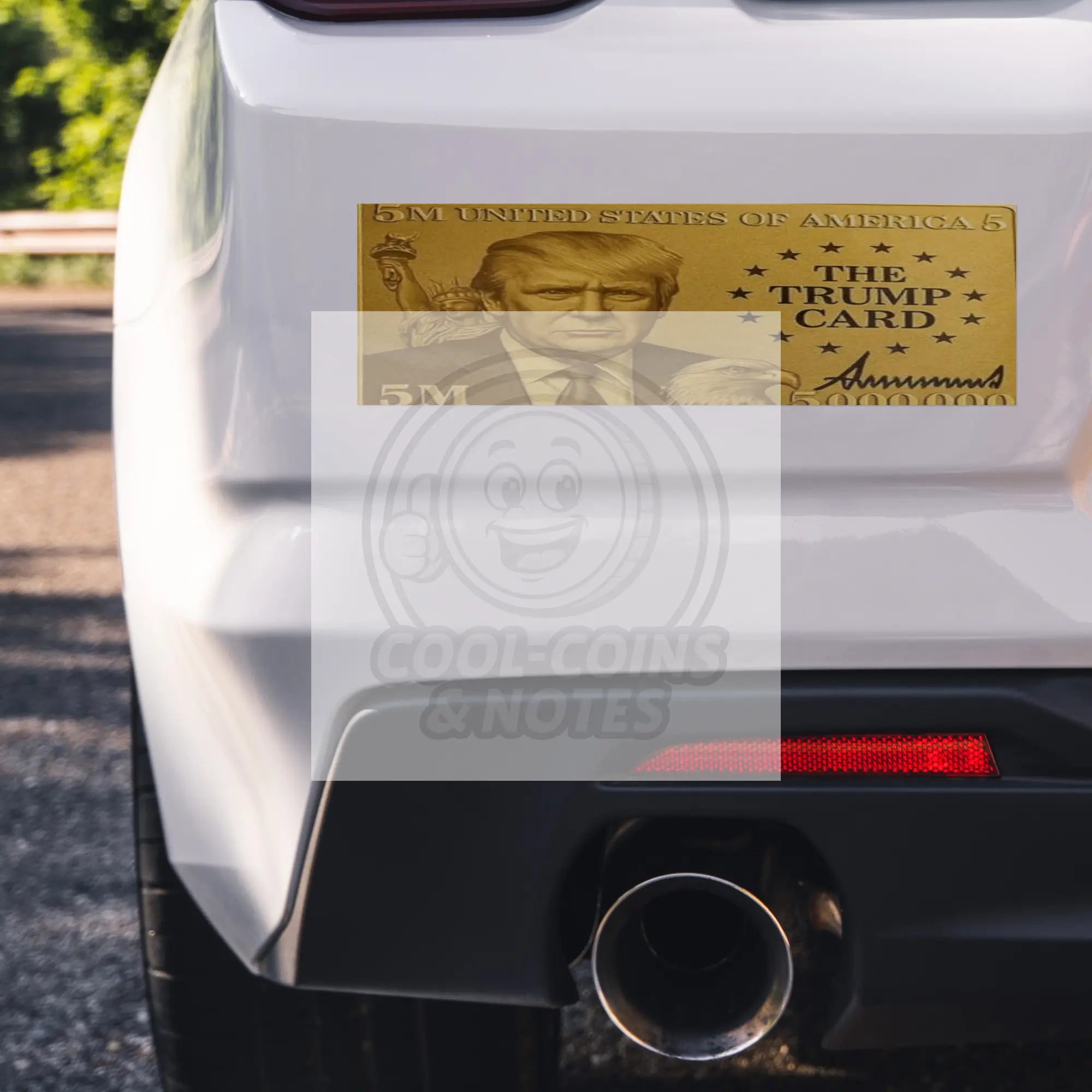 Donald_Trump_5_Million_Dollar_Visa_Gold_ClearBumperSticker_Closeup_bumper_Mockup.png
