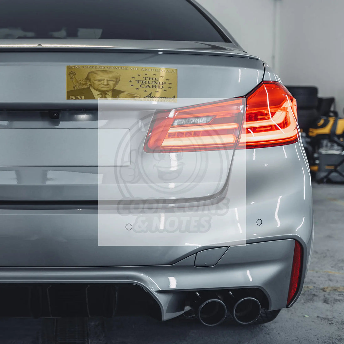 Donald_Trump_5_Million_Dollar_Visa_Gold_ClearBumperSticker_GrayCar_Mockup.png