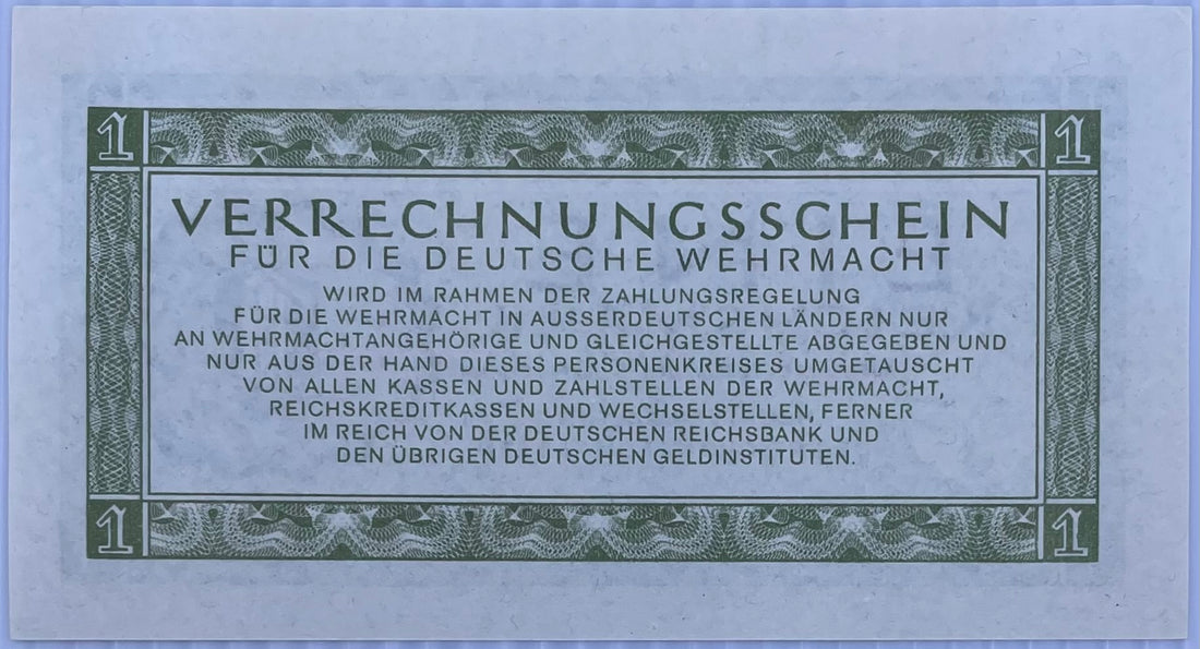 Germany 1944 1 Reichsmark P-M30, R-511 UNC Nazi Swastika WehrmachtWorld Banknote