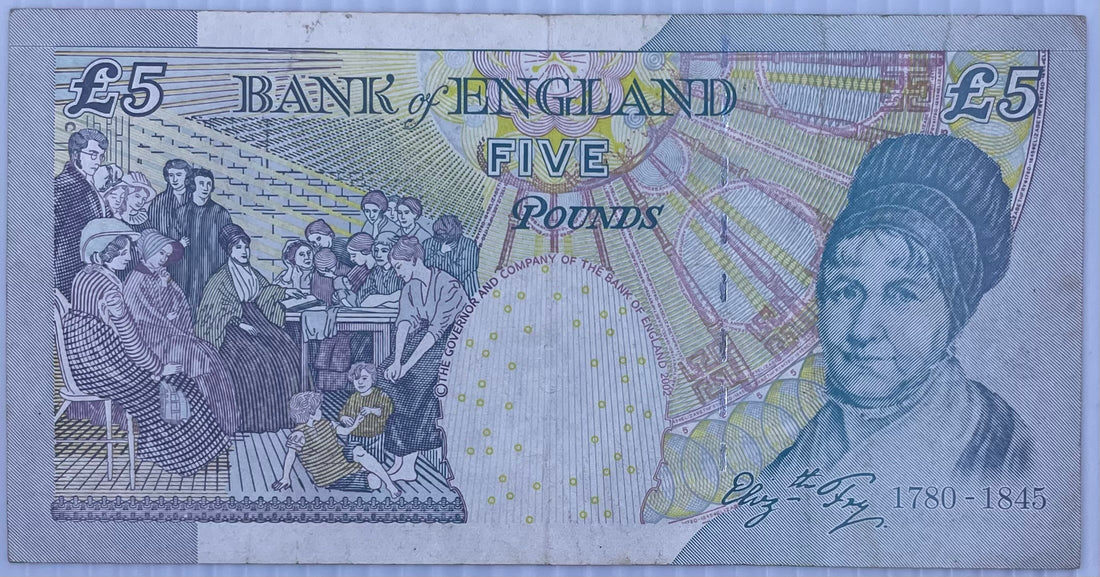 2012-2014 (ND) England 5 Pounds P-391 Used World Banknote From Lot