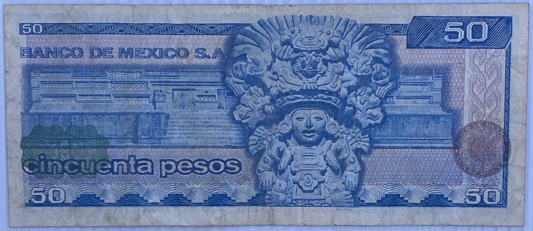 Mexico 50 Pesos 1976 P-65, Usd Banknote