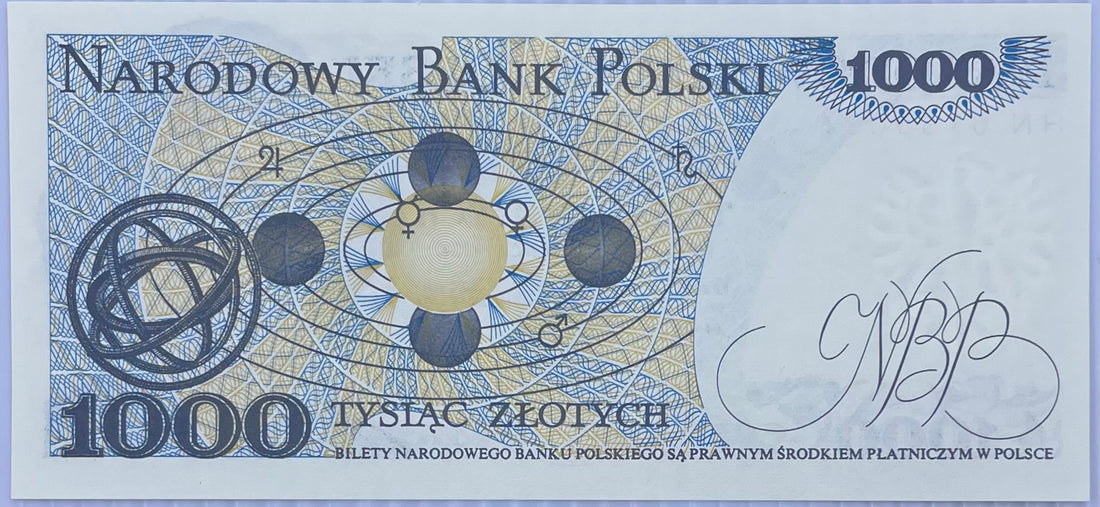 POLAND 1000 ZLOTYCH 1982 P 146 UNC, Banknote