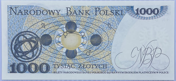 POLAND 1000 ZLOTYCH 1982 P 146 UNC, Banknote