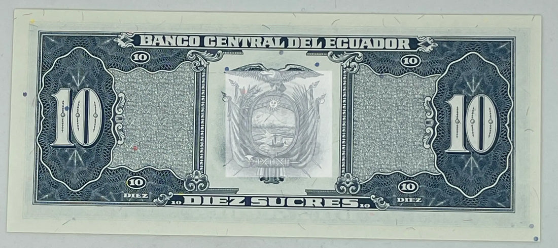 ECUADOR 1988 10 Sucres P-121a.10 UNC World Banknote - Cool Coins & Notes