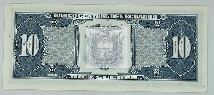 ECUADOR 1988 10 Sucres P-121a.10 UNC World Banknote - Cool Coins & Notes