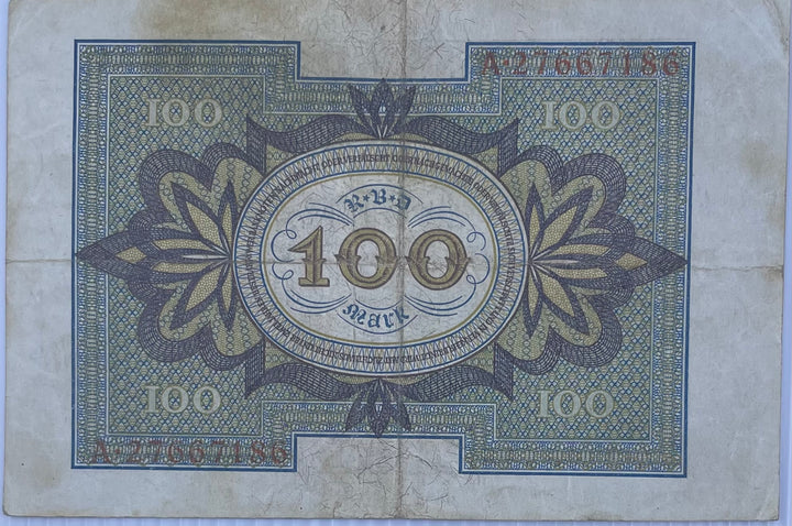 Germany 1920 100 Mark P69 Used World Banknote Currency From Lot