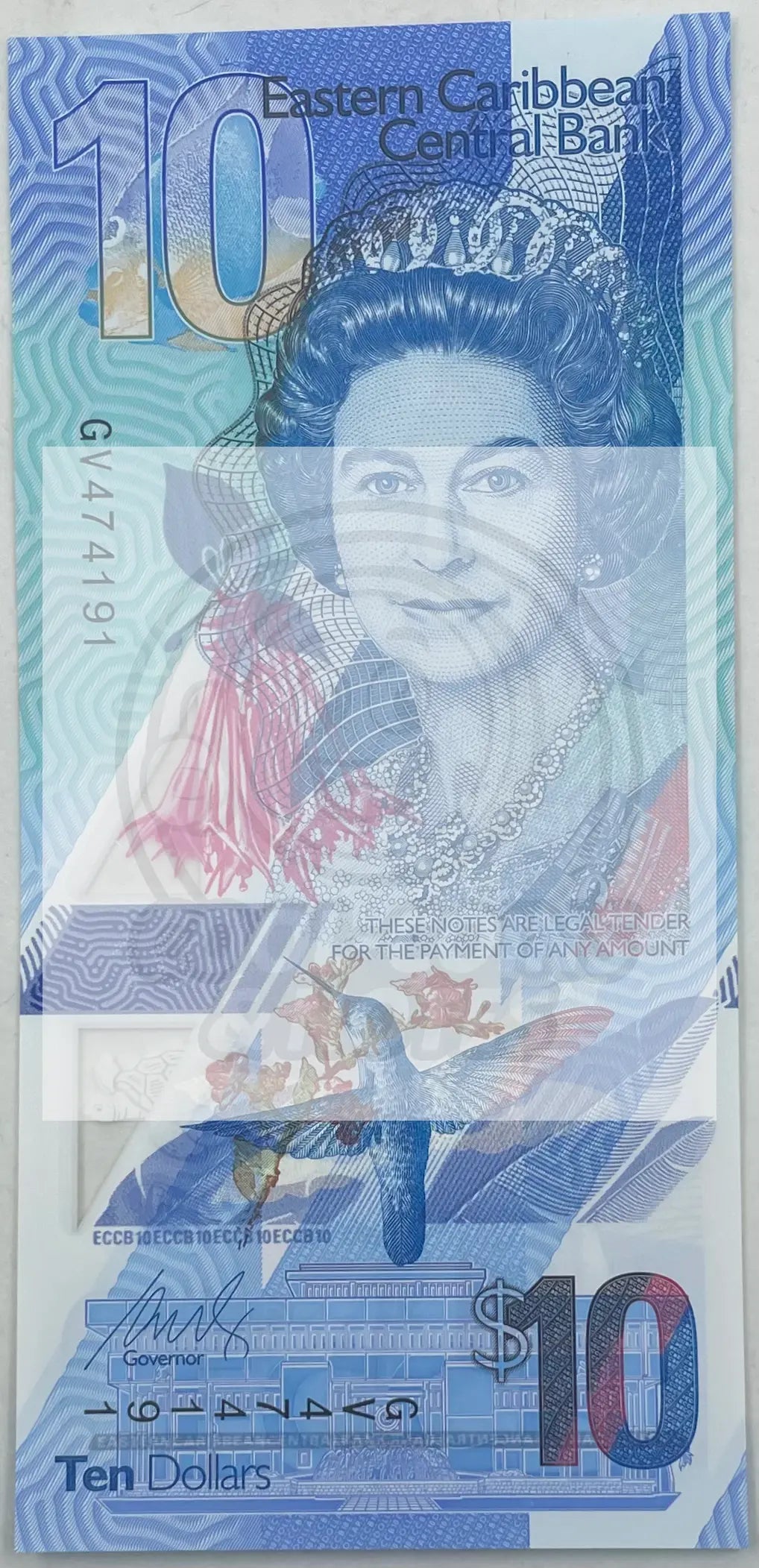 East Caribbean States 10 Dollars 2019 P-57 UNC Banknote Polymer - Cool Coins & Notes