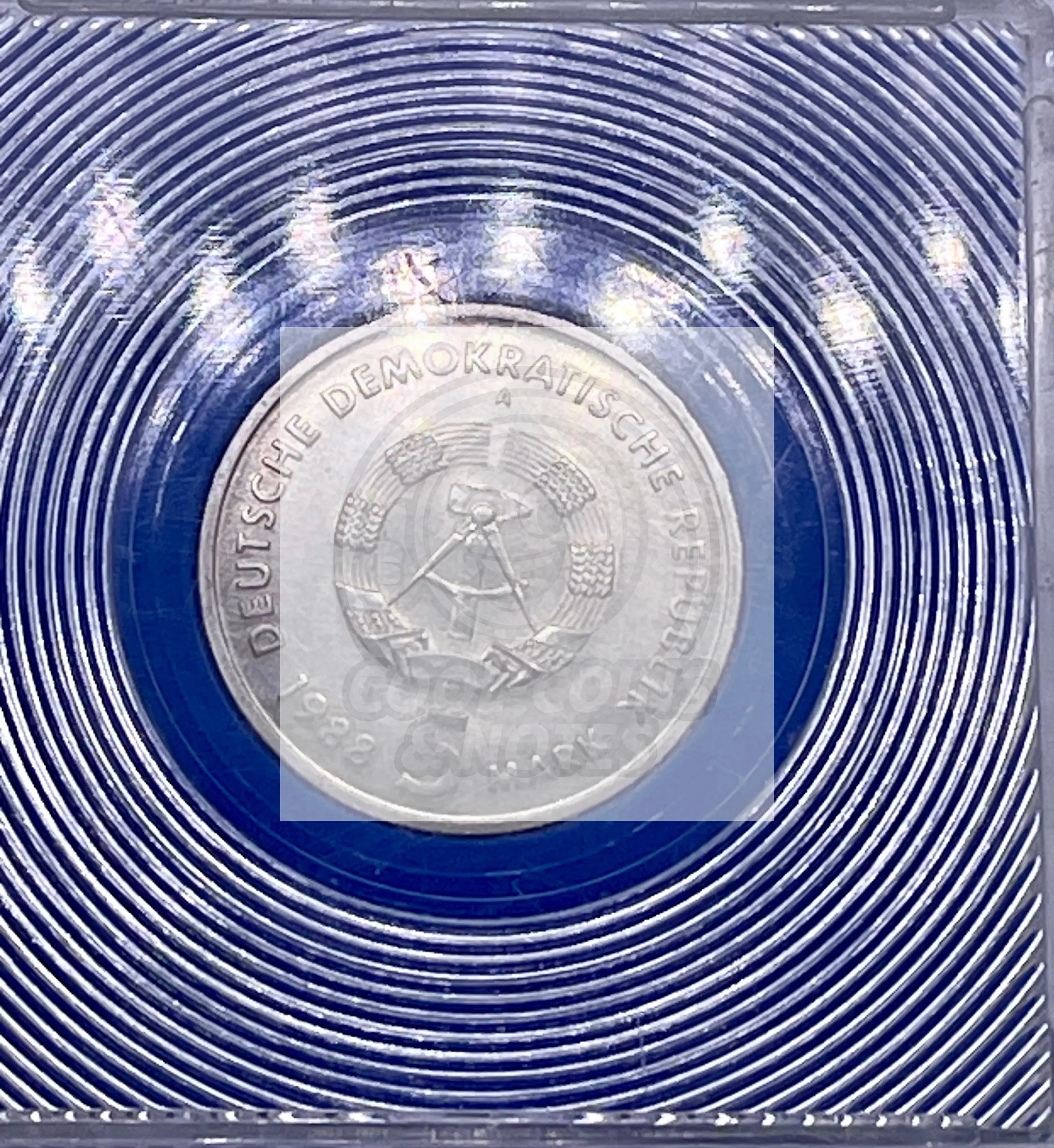 East Germany DDR, 5 Mark 1988 A,  Rostock - Port City, as shown. UNC - Cool Coins & Notes