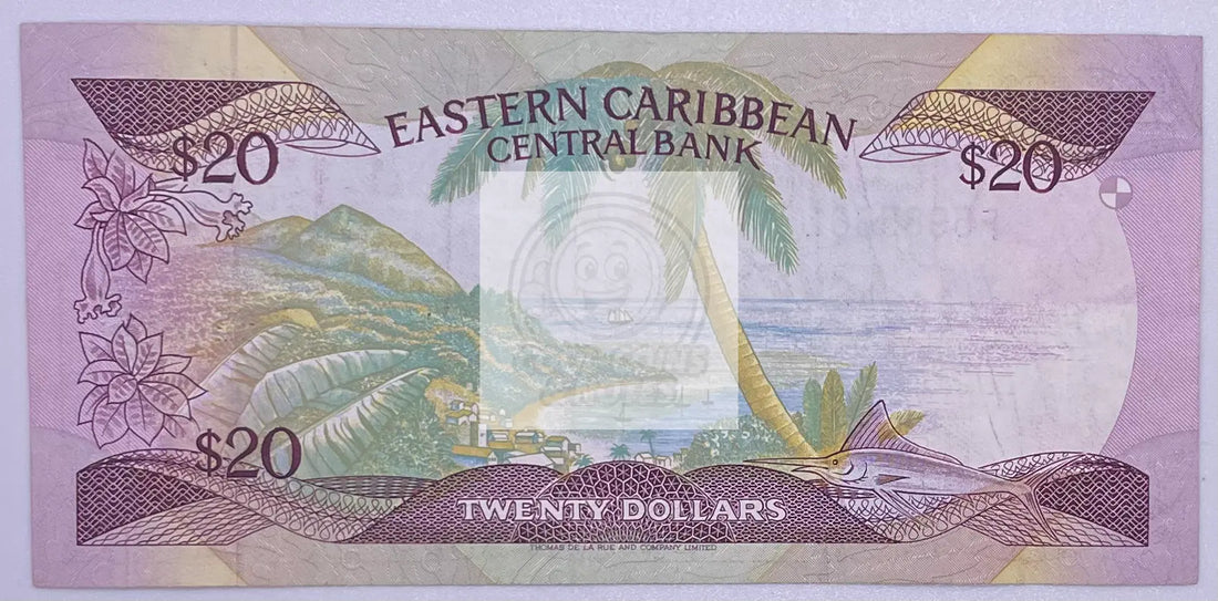 Eastern Caribbean States 20 Dollars Banknote 1988-93 Pic#24L - Cool Coins & Notes