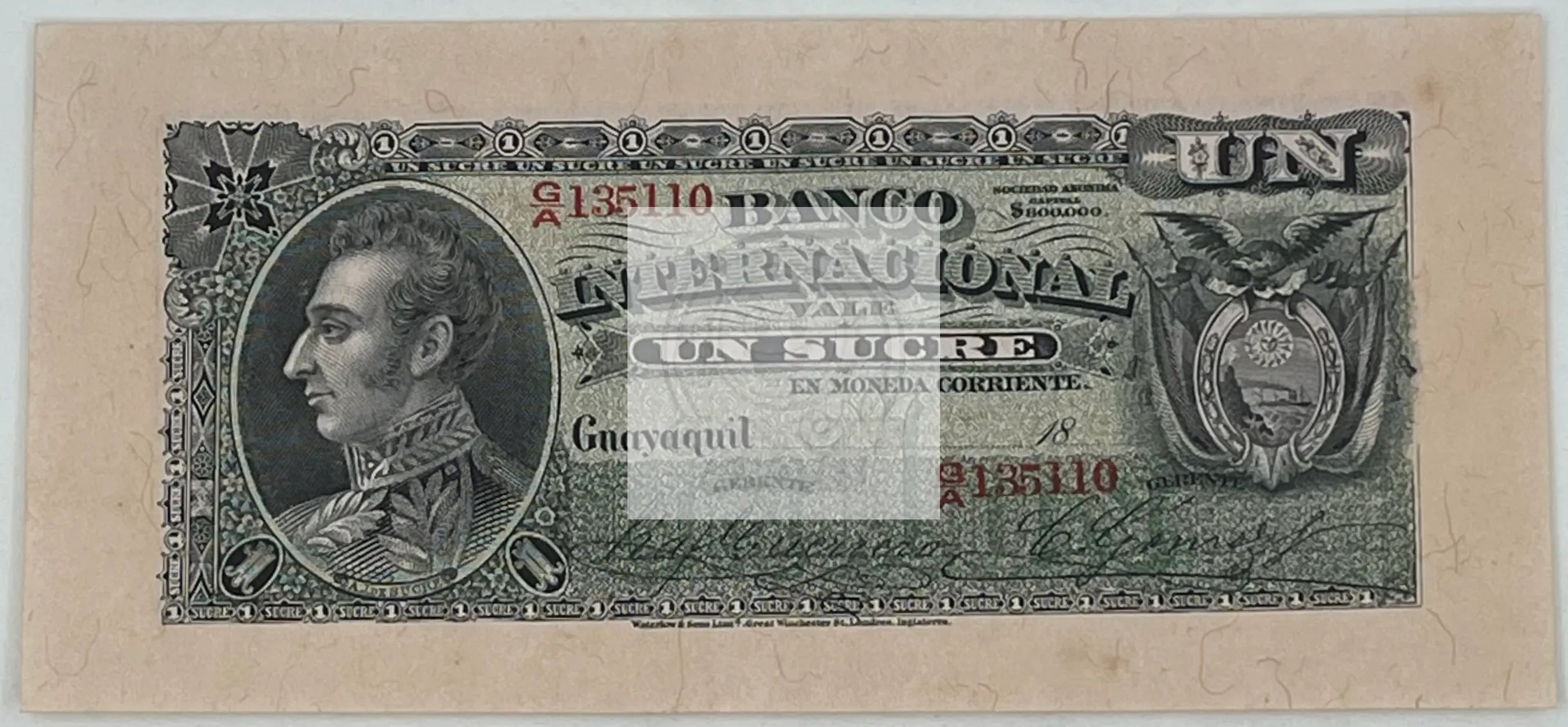 Ecuador 1886-1894 1 Sucre P-S172 UNC, WorldBanknote - Cool Coins & Notes