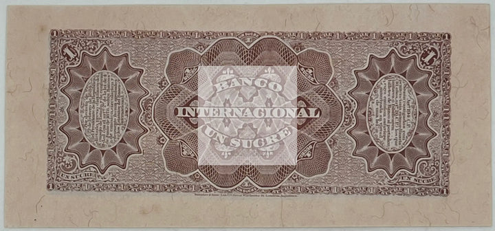 Ecuador 1886-1894 1 Sucre P-S172 UNC, WorldBanknote - Cool Coins & Notes