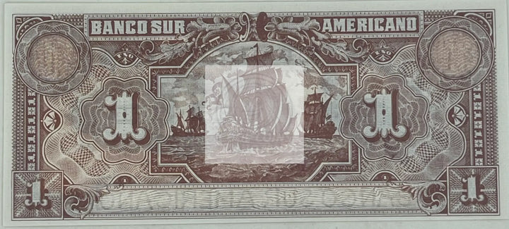 Ecuador 1920 1 Sucre S-251r, UNC World Banknote - Cool Coins & Notes