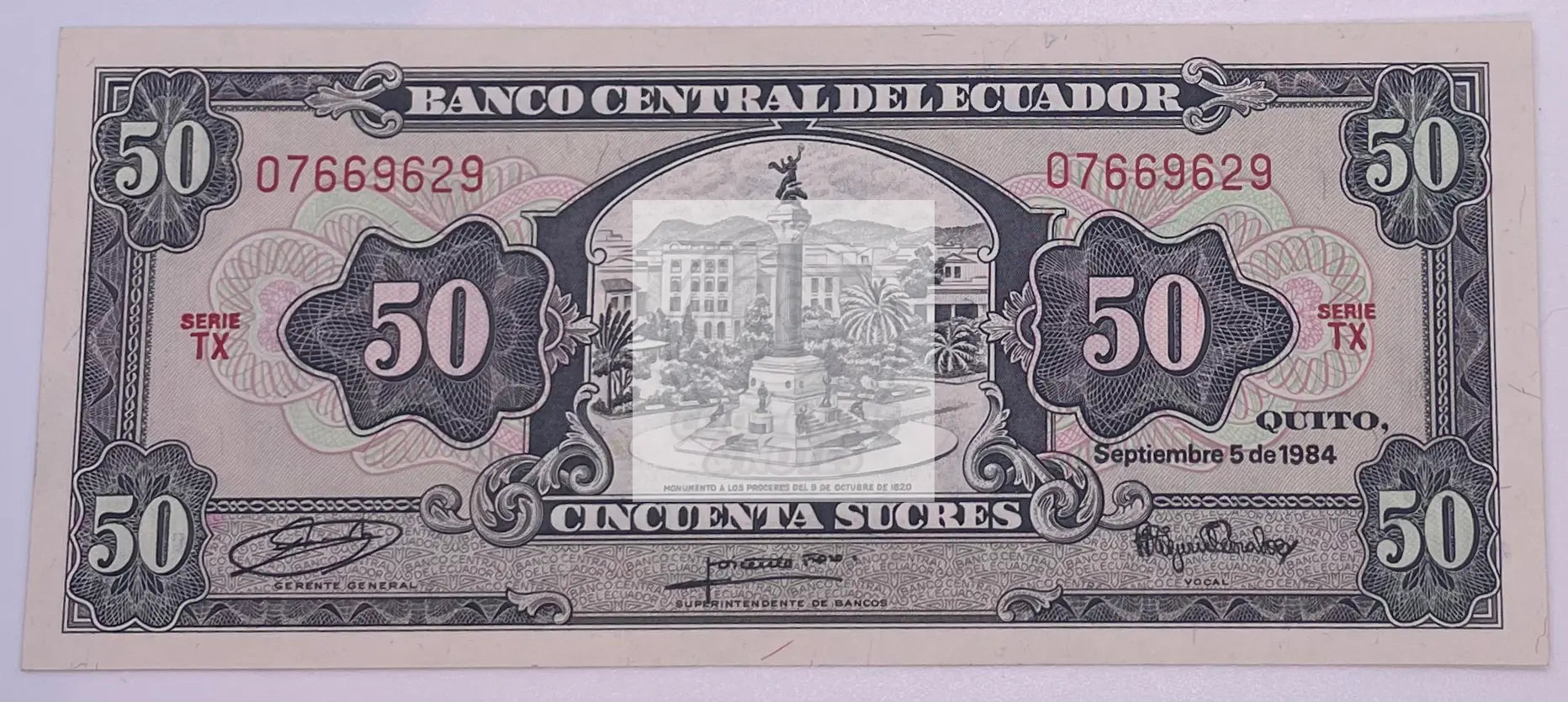 Ecuador 1984 50 Sucres P122a UNC, World Banknote - Cool Coins & Notes