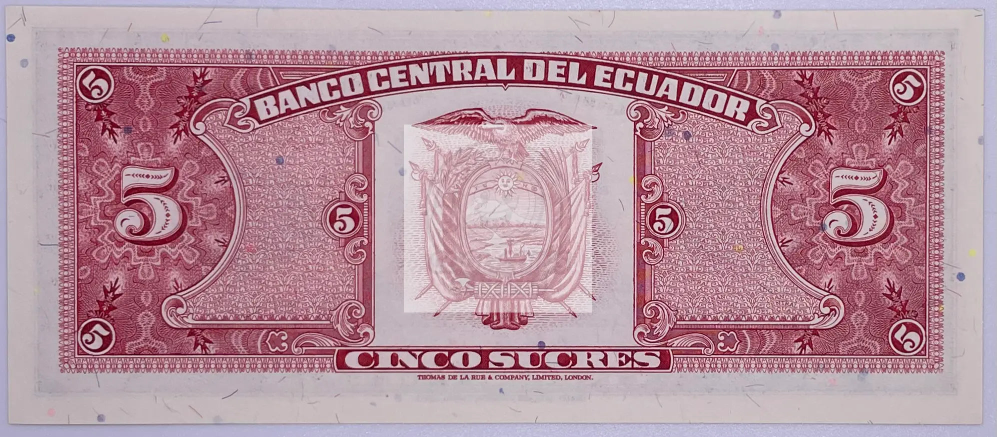 Ecuador, 5 Sucres, 11-22-1988, P-113d, UNC Banknote - Cool Coins & Notes