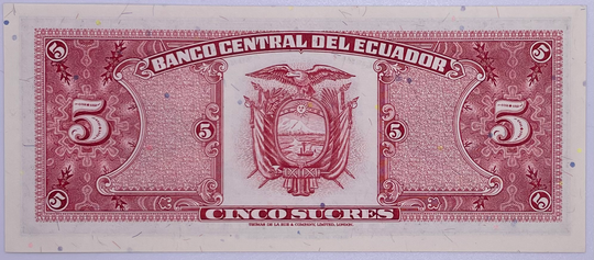 Ecuador, 5 Sucres, 11-22-1988, P-113d, UNC Banknote - Cool Coins & Notes