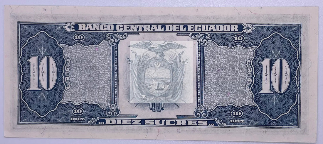 Ecuador, 10 Sucres, 4-26-1986, P-121, UNC - Cool Coins & Notes