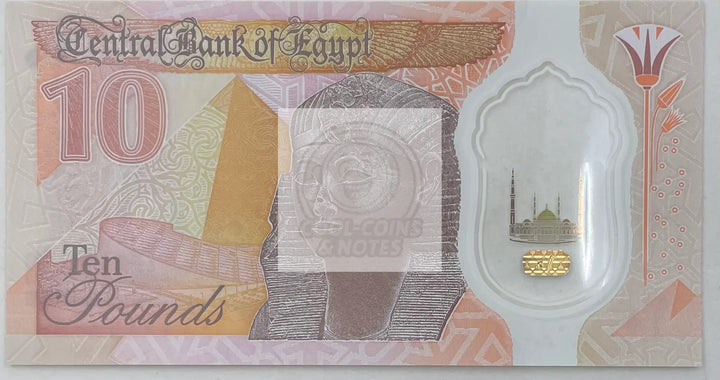 Egypt 2022 10 Pounds P81 UNC Polymer World Banknote Currency - Cool Coins & Notes