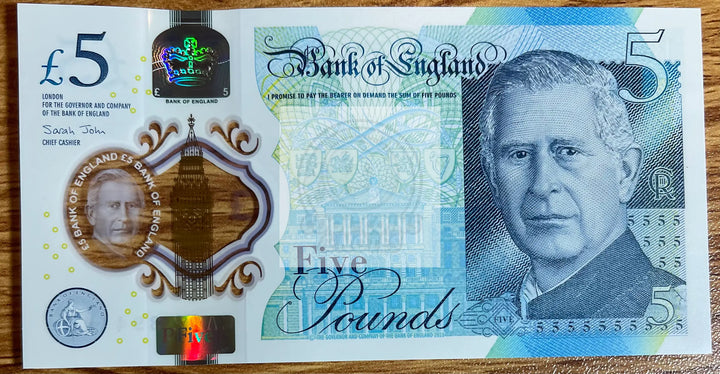 England 2024 NEW KING CHARLES III BANKNOTE UK - UNC - £5 - RELEASED 5 JUNE 2024! - Cool Coins & Notes
