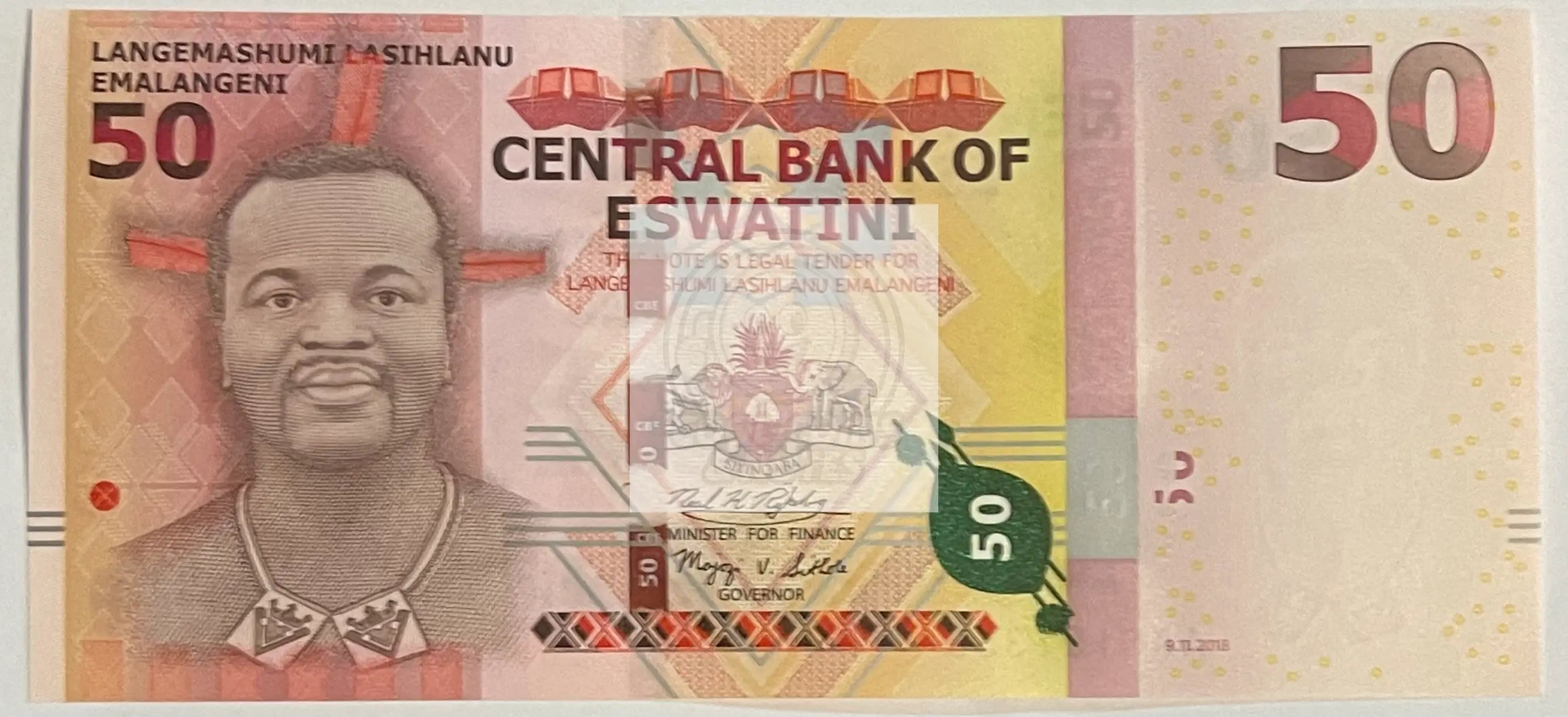 Eswatini 2018 50 Emalangeni , P-A44, UNC World Banknote Currency - Cool Coins & Notes