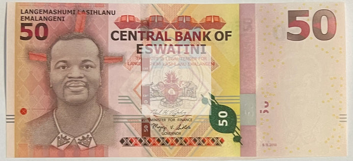 Eswatini 2018 50 Emalangeni , P-A44, UNC World Banknote Currency - Cool Coins & Notes