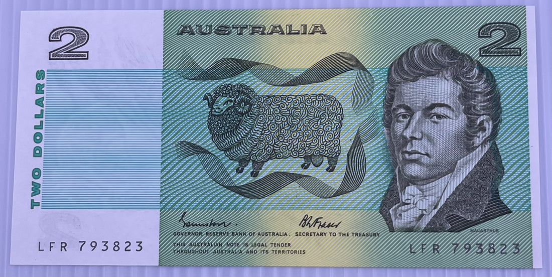 Australia 1985 2 Dollars P-43 UNC World Banknote