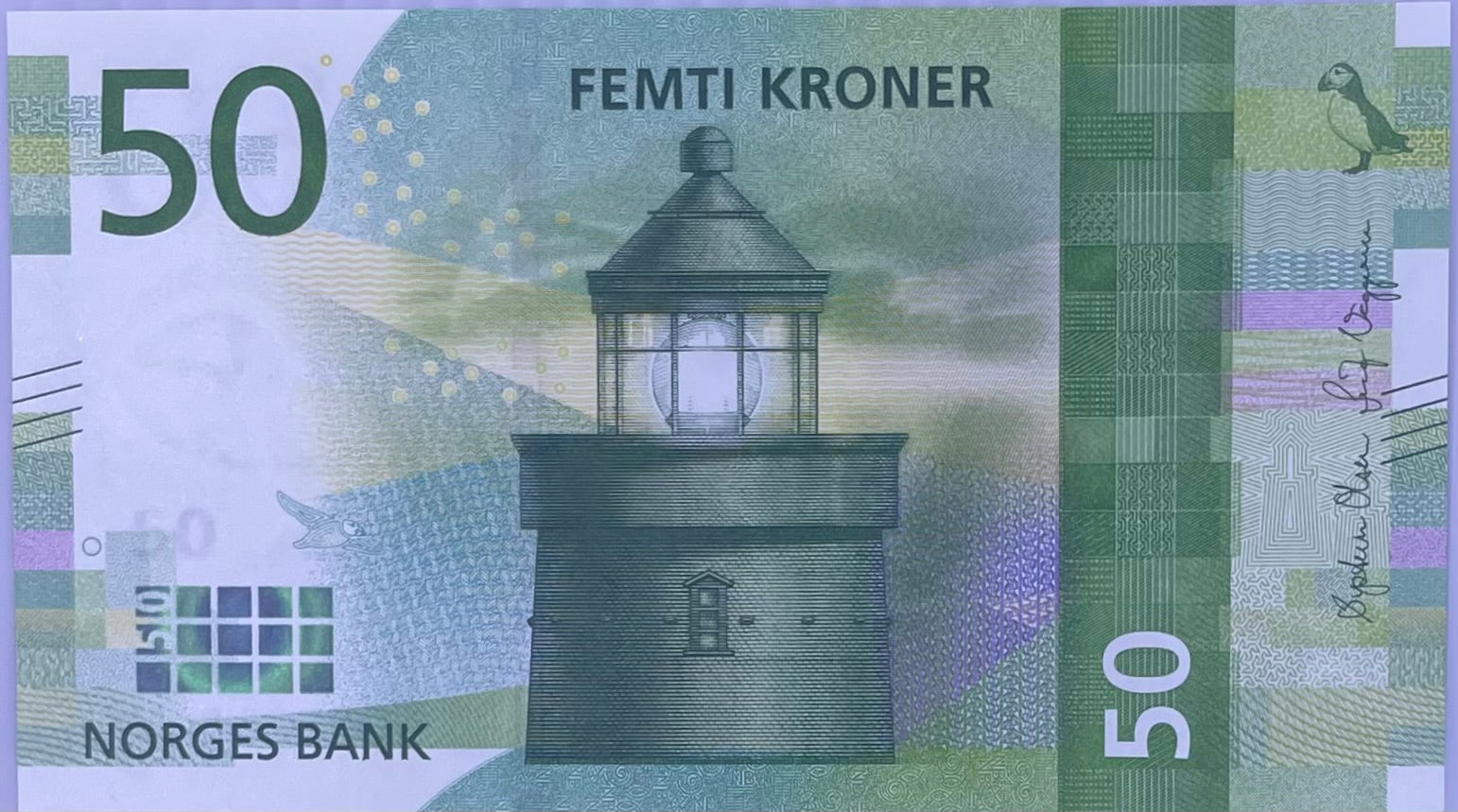 Norway 2017 50 Kronur P-53 UNC World Banknote Currency