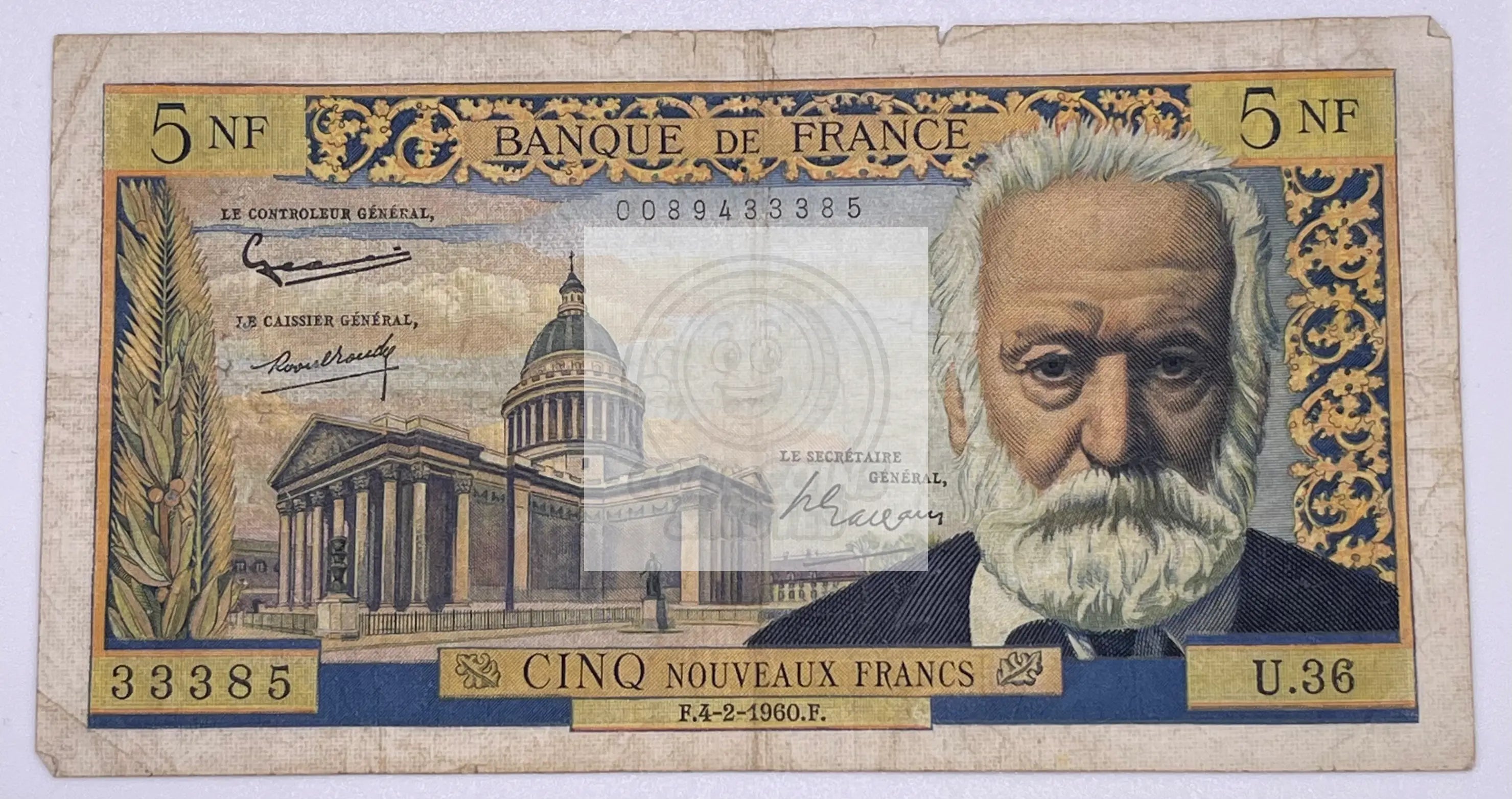 FRANCE 5 New Francs 1960, P-141a, Used World Banknote - Cool Coins & Notes