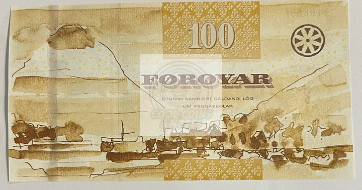 Faeroe Islands 2011 100 Kronur, P-30, UNC World Banknote Currency - Cool Coins & Notes