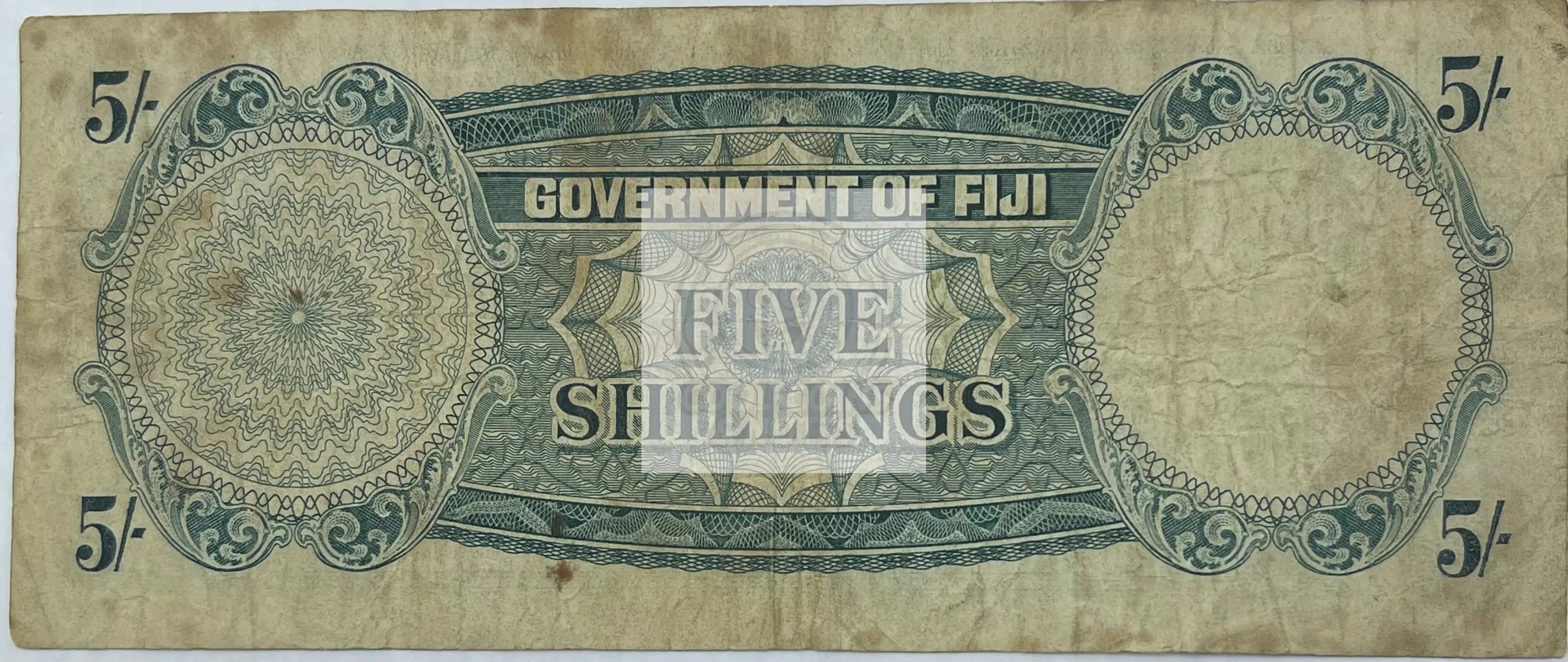 Fiji 1964 5 Shillings P-51d, Used World Banknote Currency - Cool Coins & Notes