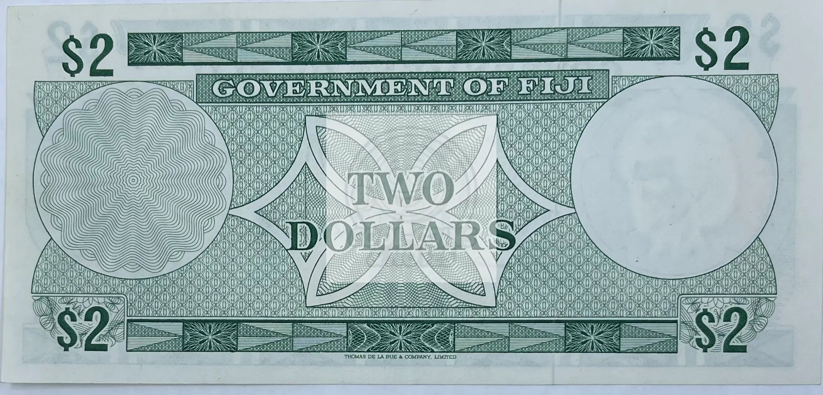 Fiji 1969 2 Dollars P-60a QEII UNC, World Banknote Currency - Cool Coins & Notes