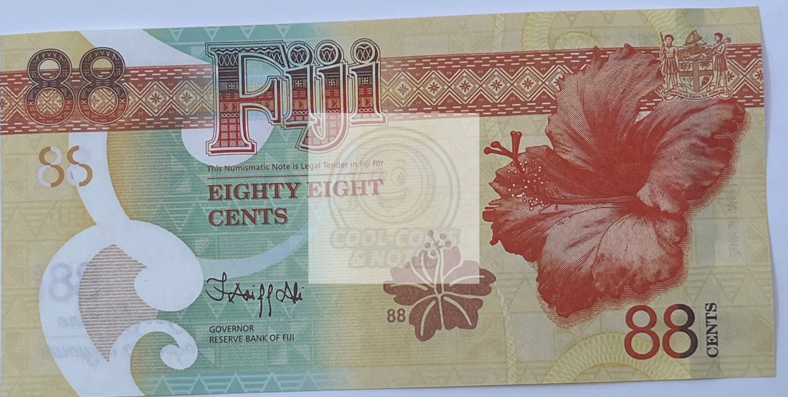 Fiji 2022 88 Cents P123 UNC Commemorative, God of Wealth World Banknote Currency - Cool Coins & Notes