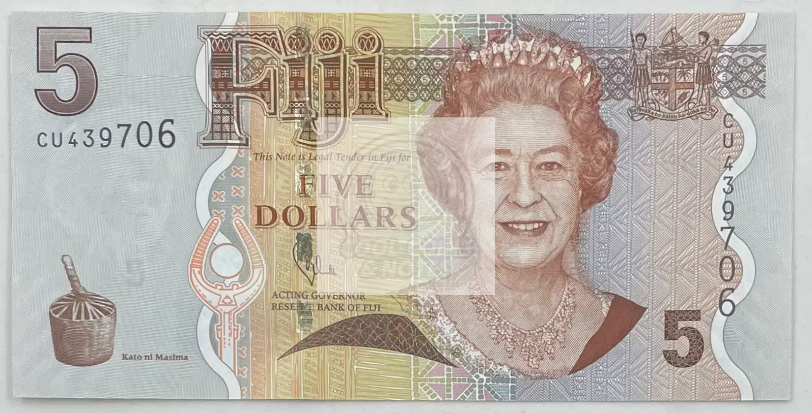 Fiji 5 Dollars Banknote, 2007 ND, P-110a, UNC - Cool Coins & Notes