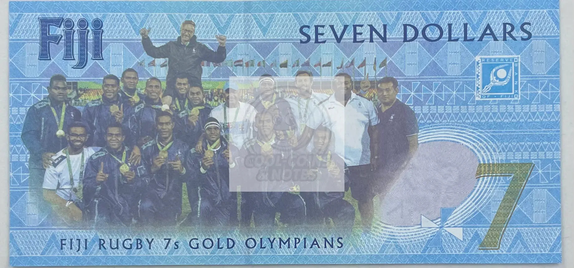 Fiji 7 Dollars 2016 2017 ND P-120 UNC Commemorative, Polymer - Cool Coins & Notes