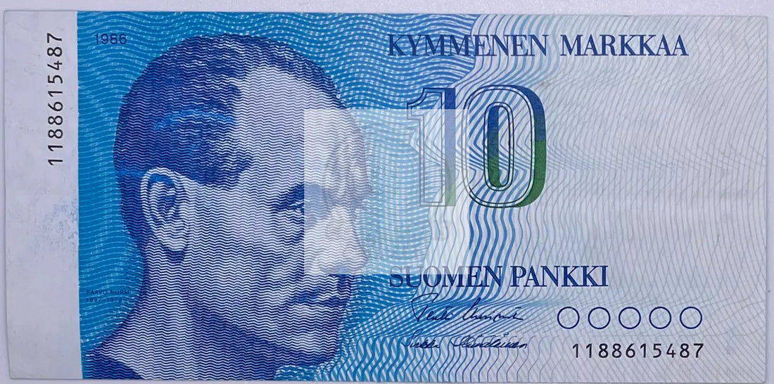 Finland 10 Markkaa 1986 P-113 Pre-Euro Banknote - Cool Coins & Notes