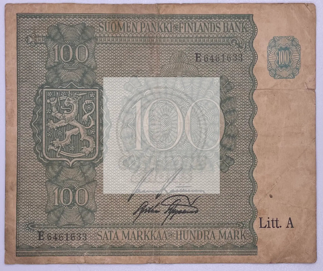 Finland 1945 100 Markkaa P80a.11, Used Banknote - Cool Coins & Notes
