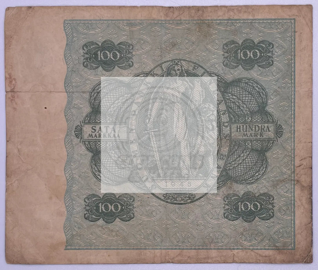 Finland 1945 100 Markkaa P80a.11, Used Banknote - Cool Coins & Notes