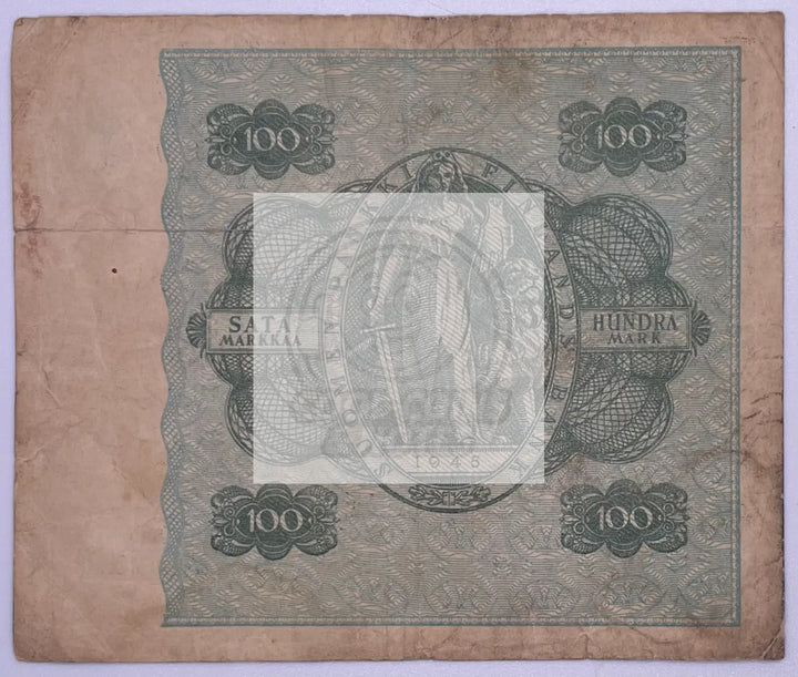Finland 1945 100 Markkaa P80a.11, Used Banknote - Cool Coins & Notes
