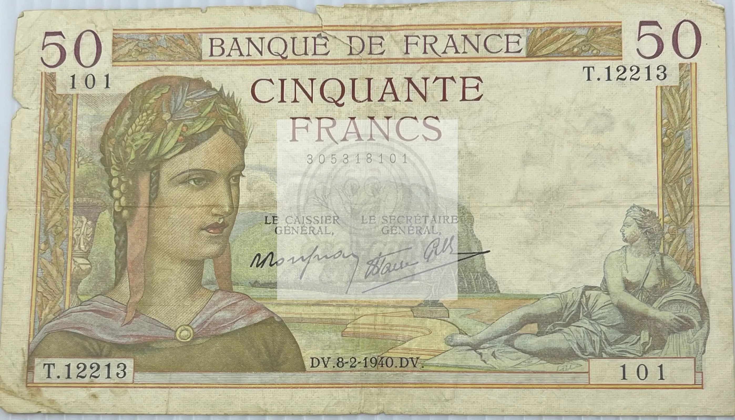 France 1940 50 Francs P85b Used World Banknote Currency - Cool Coins & Notes