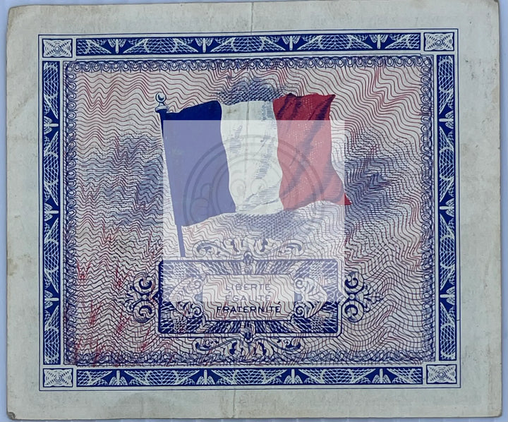 France 1944 5 Francs P-115 MPC WW2, Used World Banknote Currency - Cool Coins & Notes