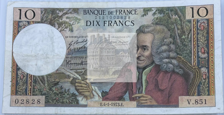 France 1973 10 Francs P-147d Used World Banknotes Currency - Cool Coins & Notes