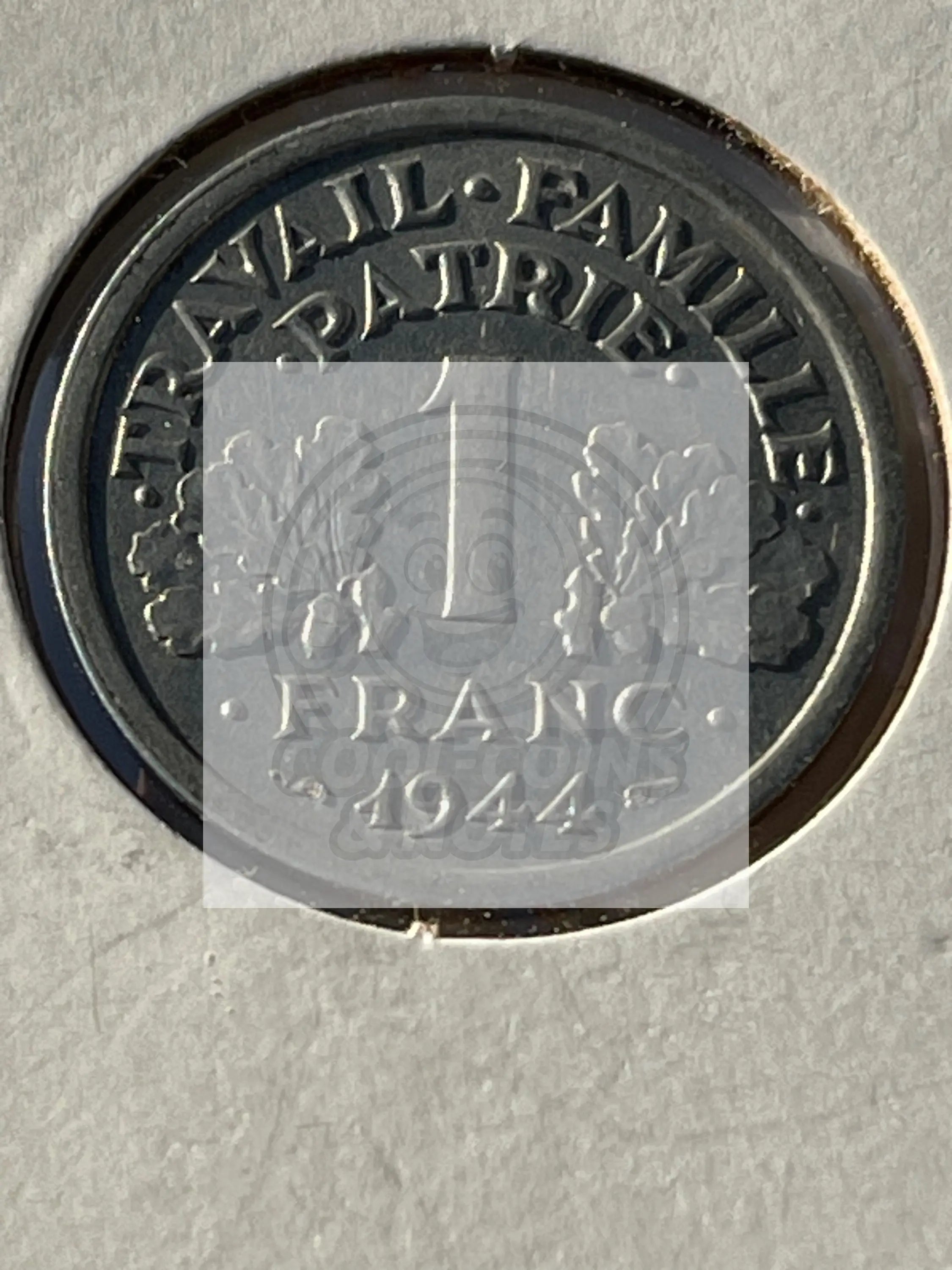 France 2 Francs 1944 Vichy (German Occupied). WWII World Coin. - Cool Coins & Notes