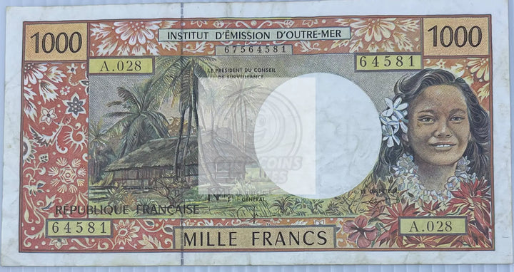 French Pacific Territories 2004 1000 Francs P2i Used World Banknote Currency - Cool Coins & Notes