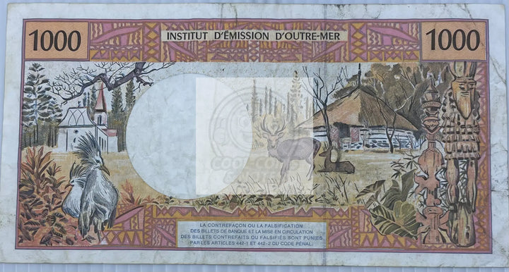 French Pacific Territories 2004 1000 Francs P2i Used World Banknote Currency - Cool Coins & Notes
