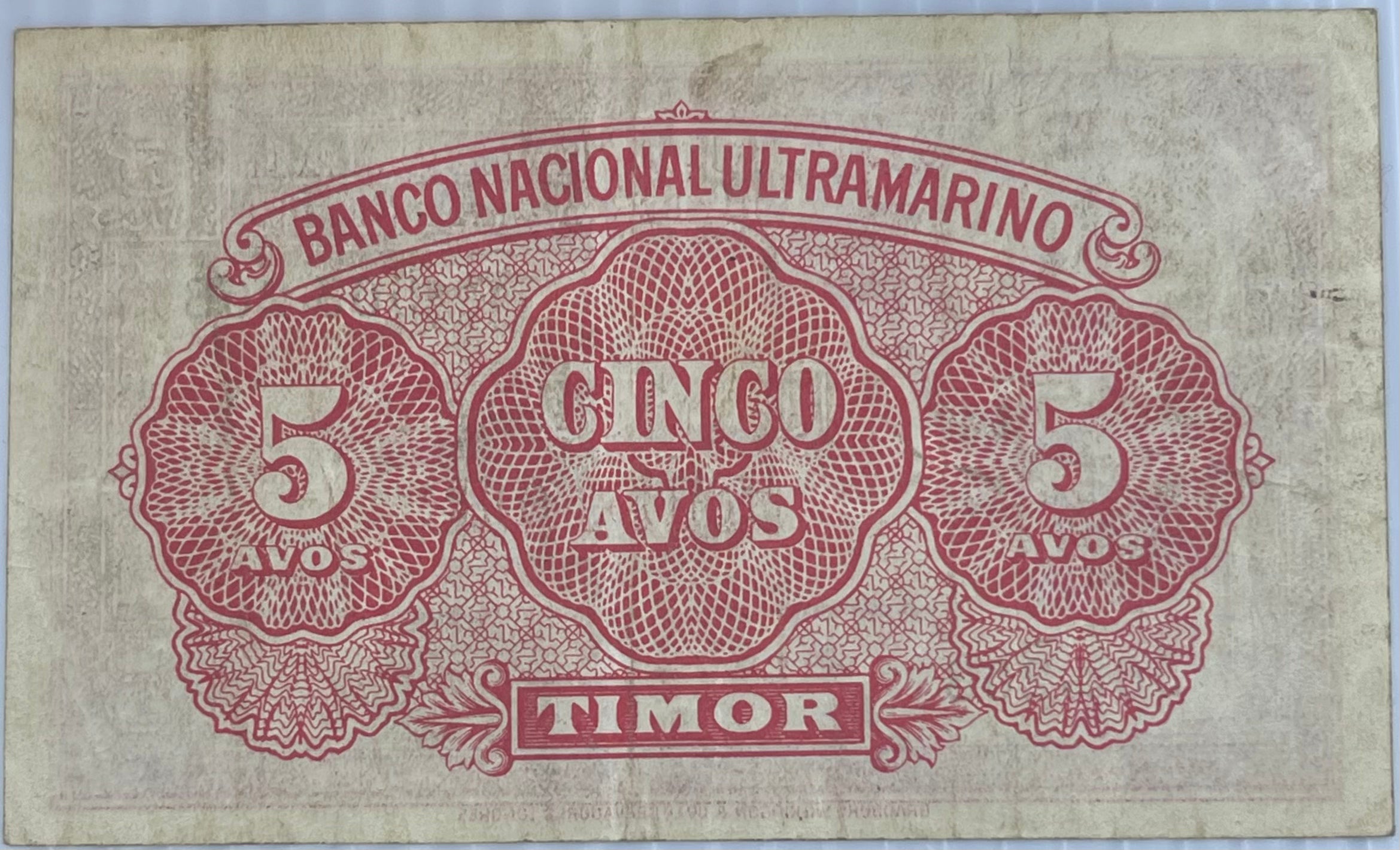 Timor 1940 5 Avos P-12 Used World Banknote Currency