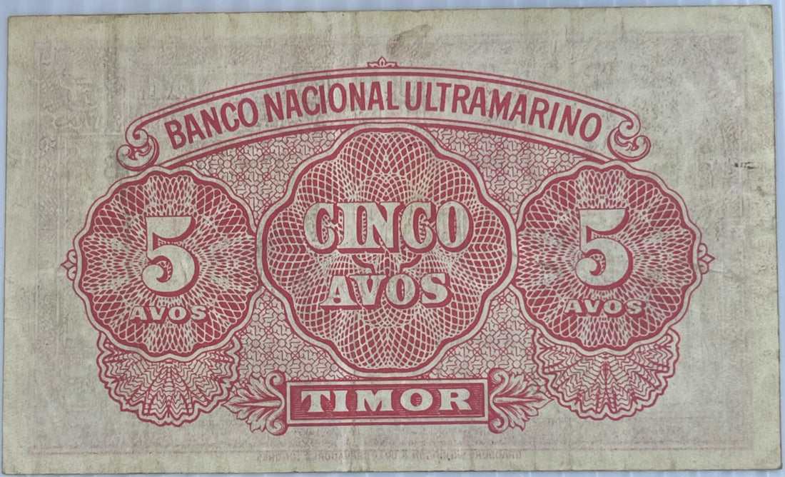 Timor 1940 5 Avos P-12 Used World Banknote Currency