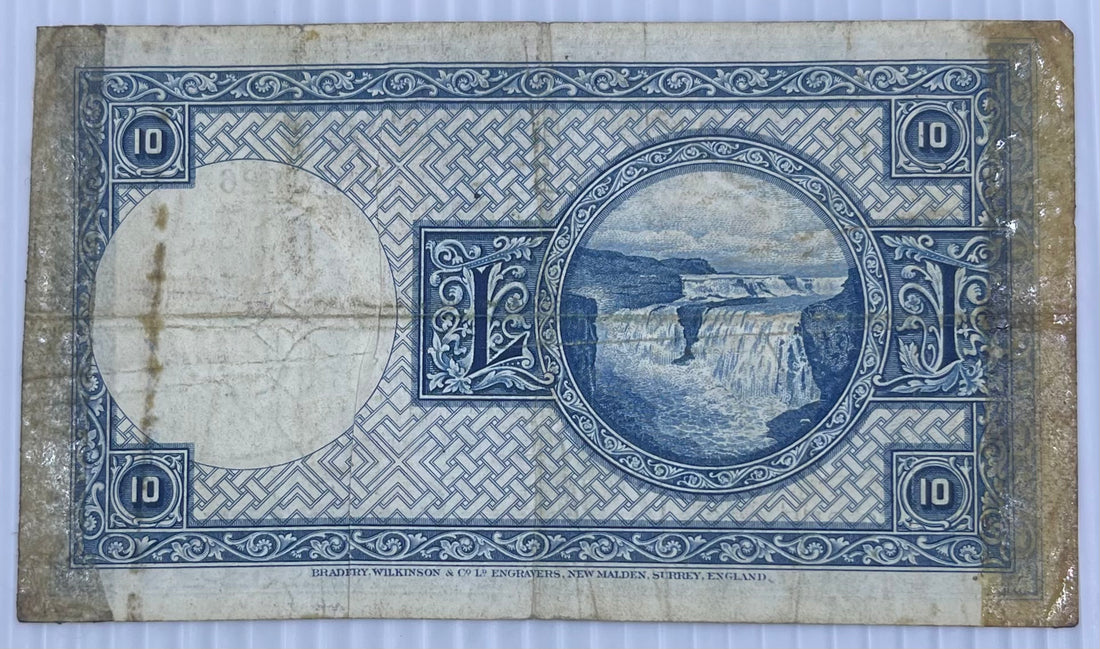 Iceland 1928 10 Kronur P-28 Used World Banknote