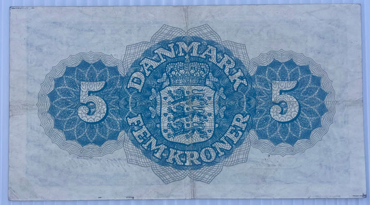 Denmark 1930 5 Kroner P-35g Used World Banknote Currency