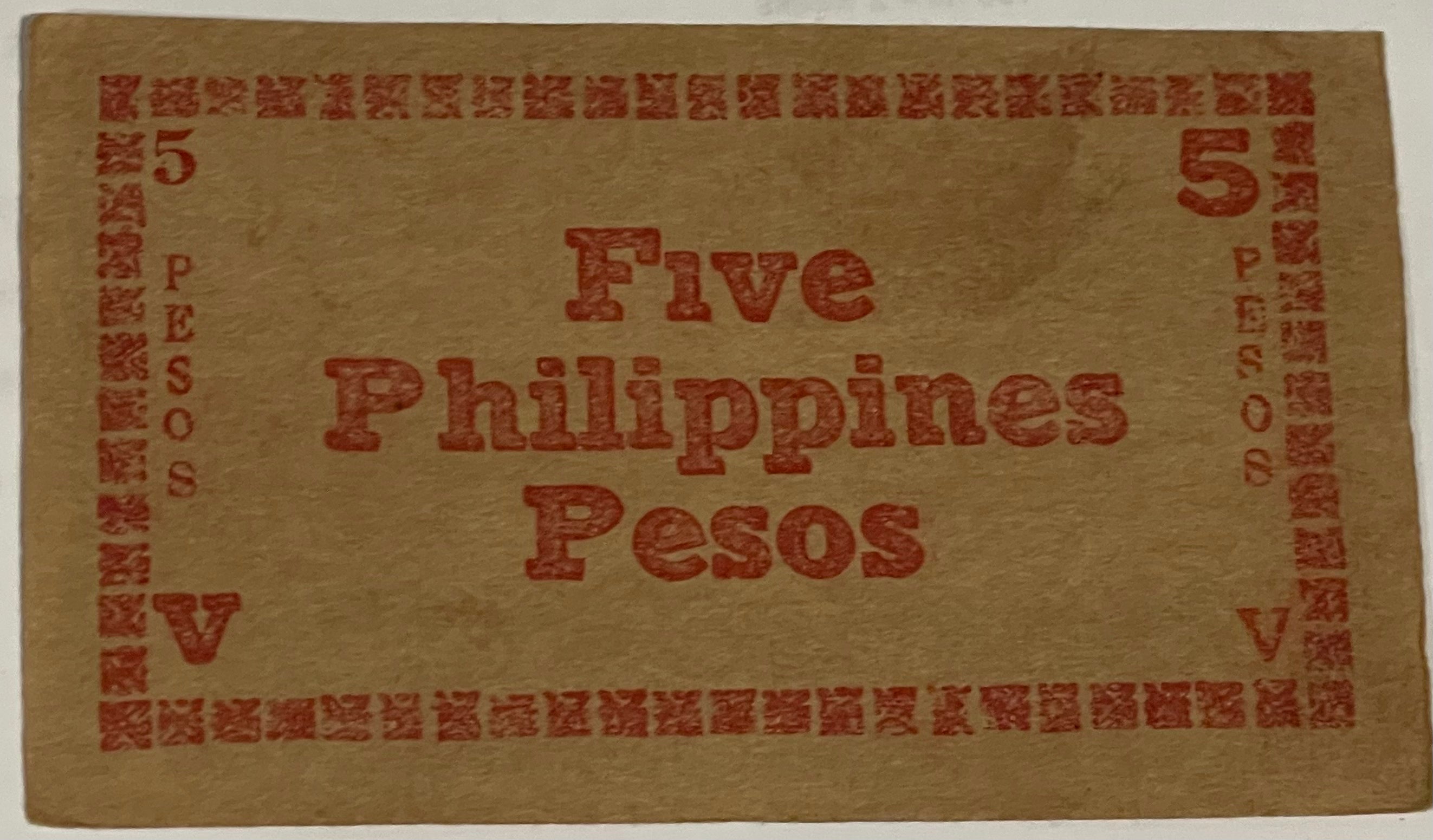 Philippines 1944 5 Pesos P-S675 WWII Used World Banknote