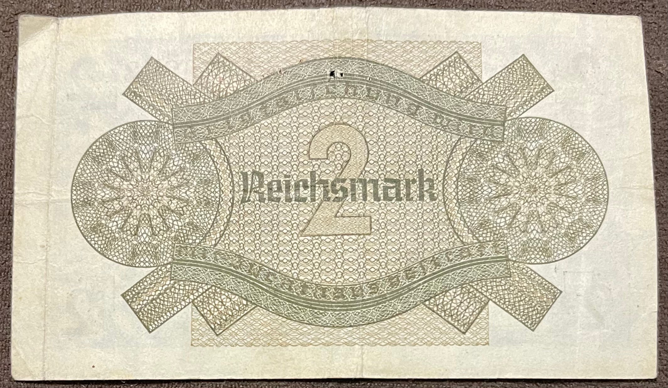 1940 Germany 2 Reichsmark P-R137B WW2 Occ. Territory Used World Banknote From Lot
