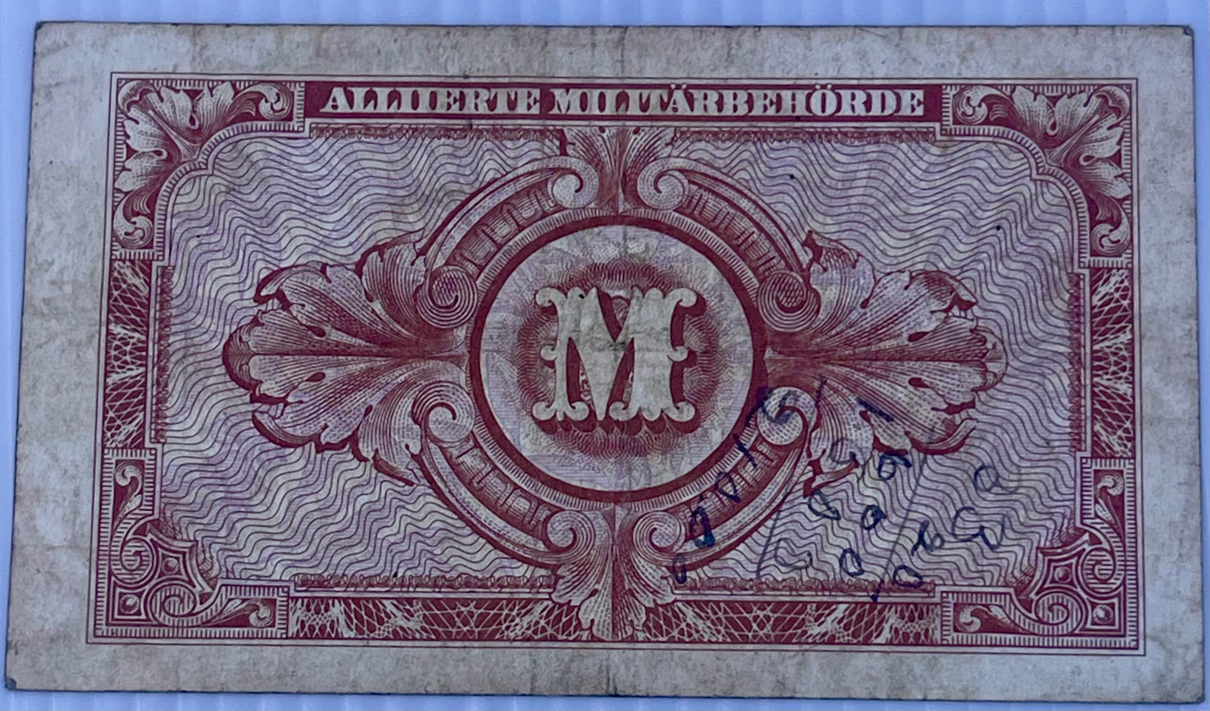 Germany 1944 10 Mark P-194 MPC  Military Payment Certificate Used WW2 Banknote